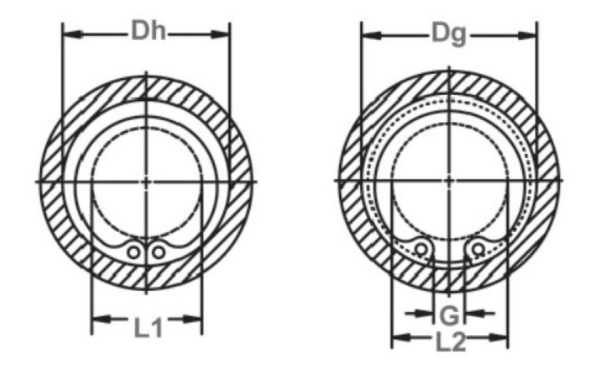 diagrama Anillo de retención interno